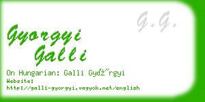 gyorgyi galli business card